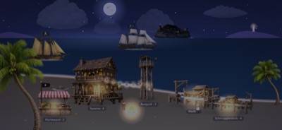 Pirates Bay bei Nacht — Sternenhimmel über der Bucht
